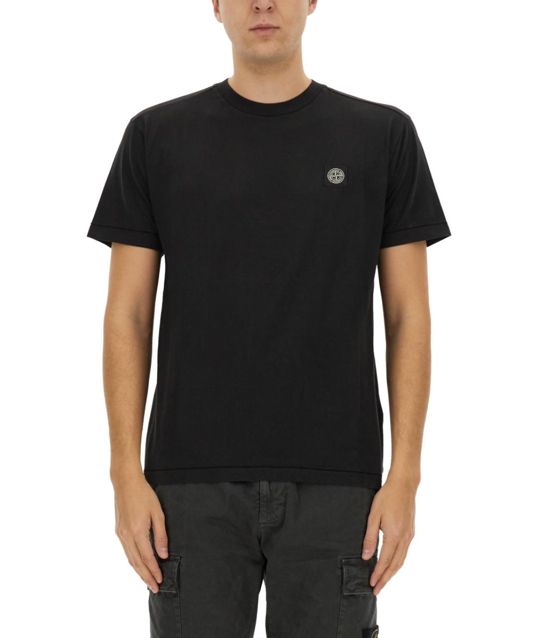 STONE ISLAND Черная футболка, фото 5