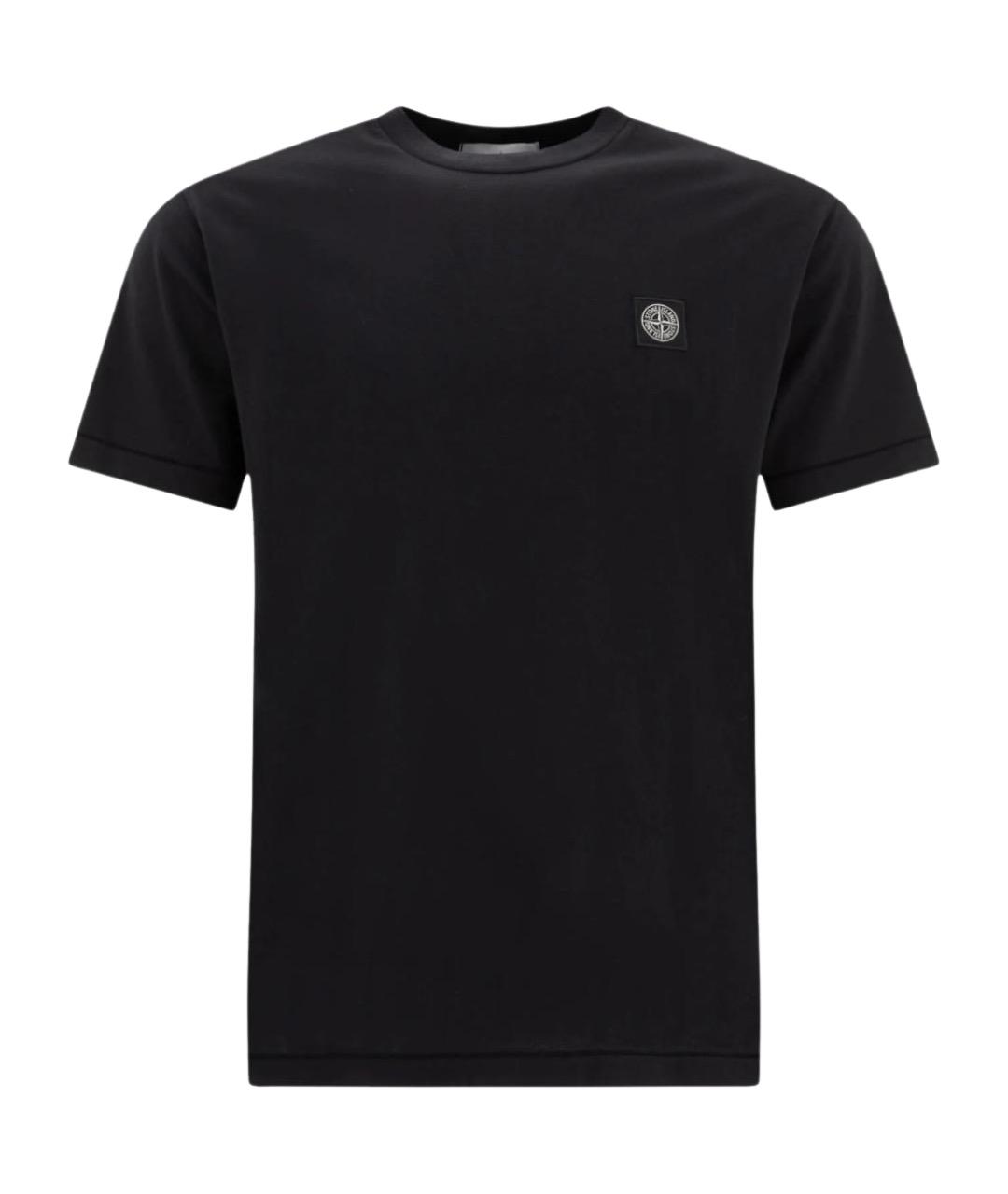 STONE ISLAND Черная футболка, фото 1