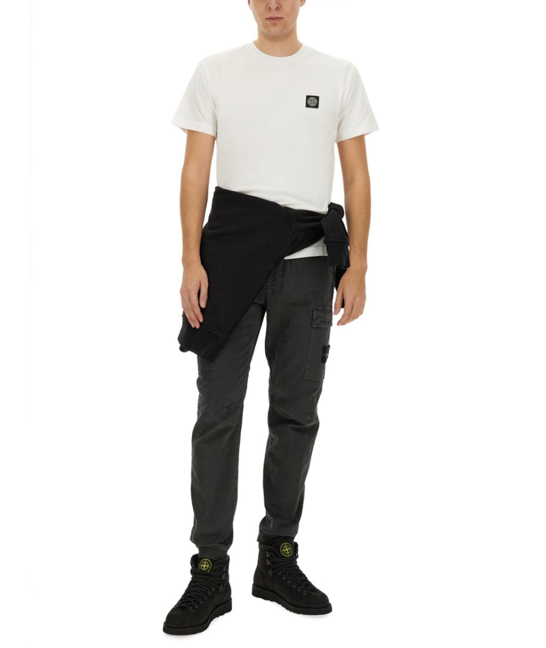 STONE ISLAND Белая футболка, фото 3