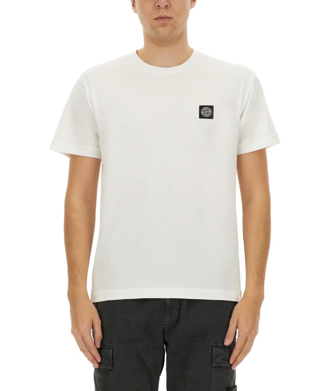 STONE ISLAND Белая футболка, фото 2