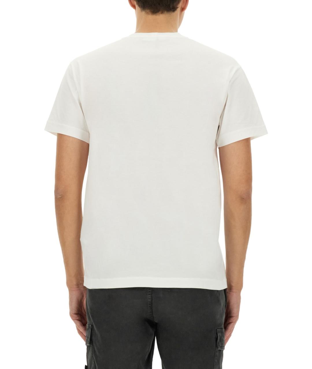 STONE ISLAND Белая футболка, фото 5