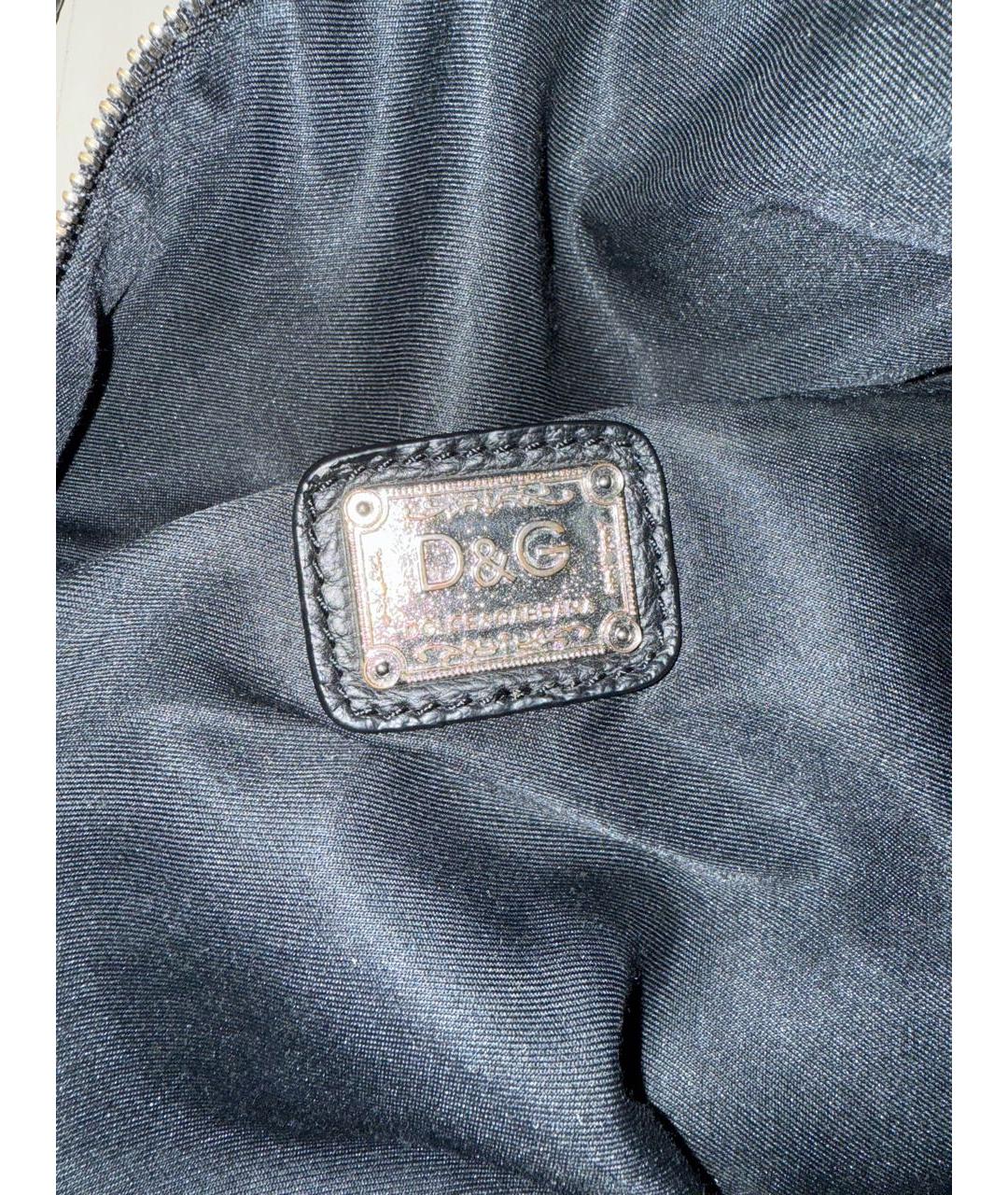 DOLCE&GABBANA Черная кожаная дорожная/спортивная сумка, фото 5
