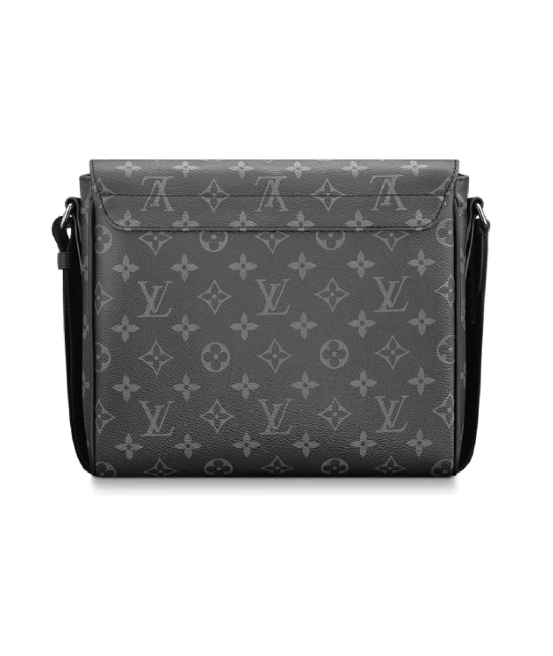 LOUIS VUITTON Серая кожаная сумка на плечо, фото 2