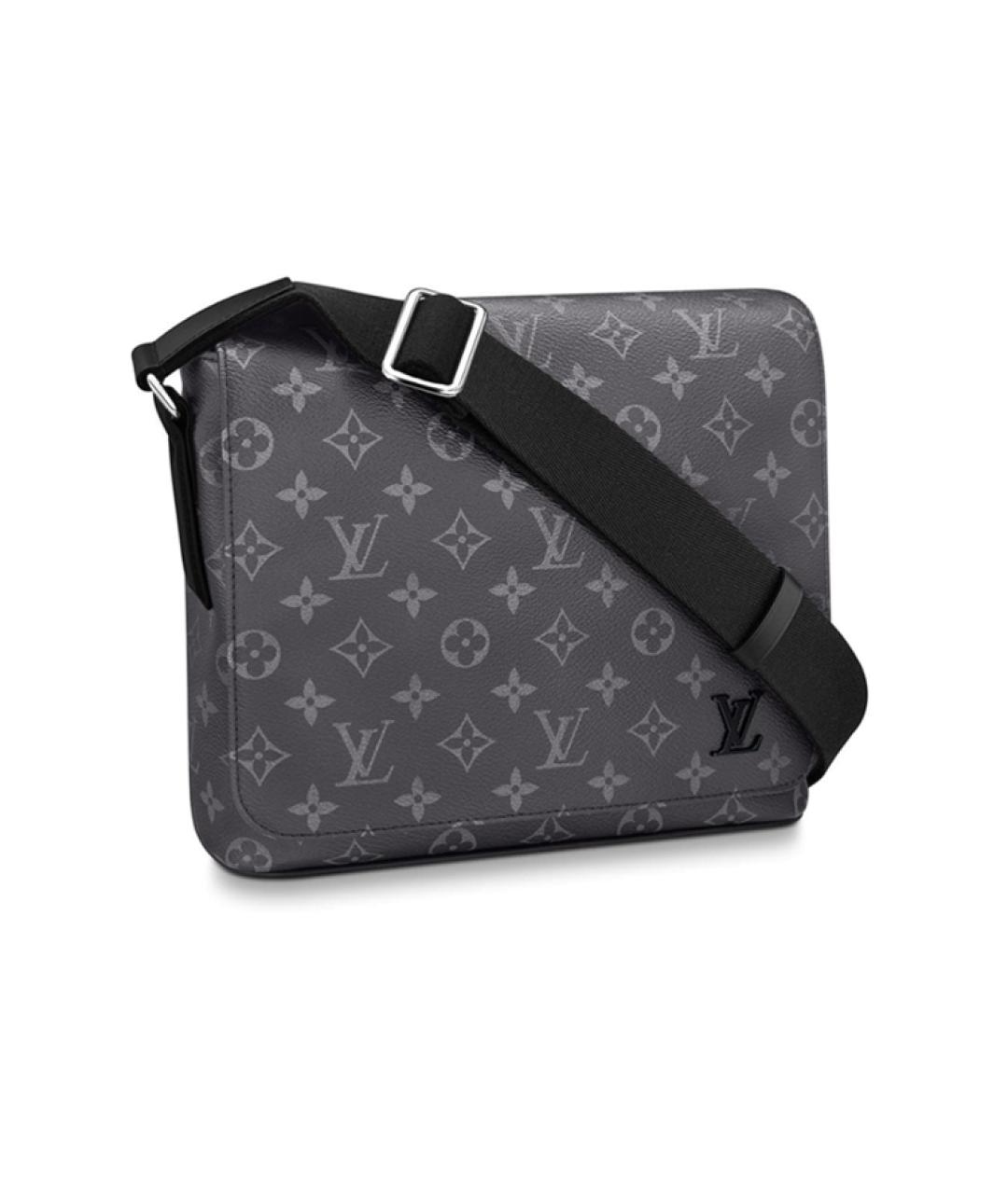 LOUIS VUITTON Серая кожаная сумка на плечо, фото 1