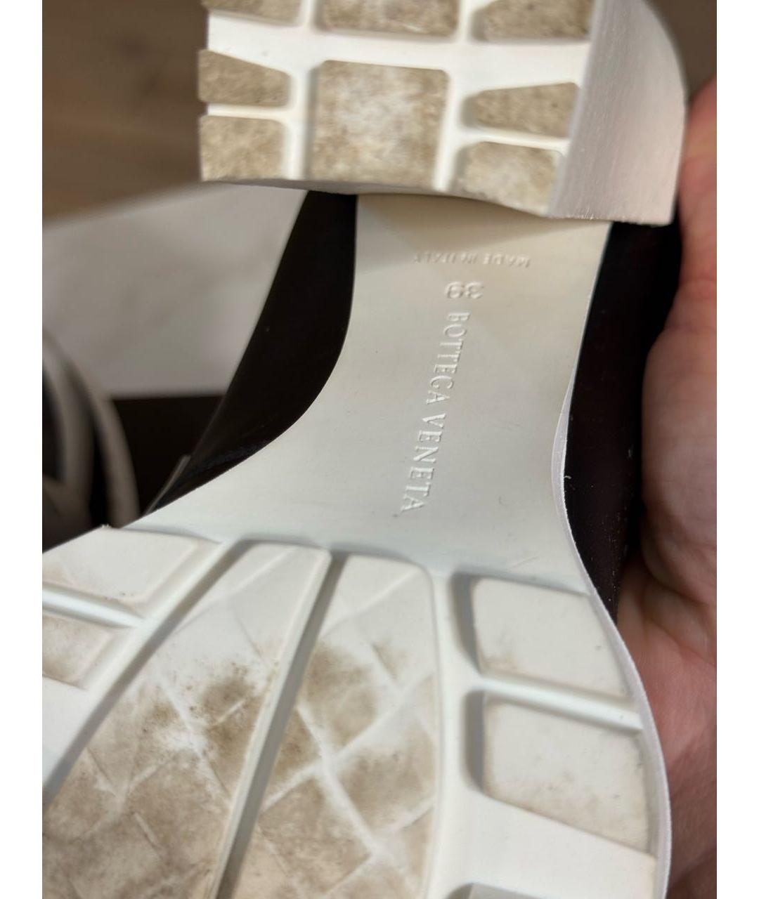 BOTTEGA VENETA Темно-синие кожаные туфли, фото 7