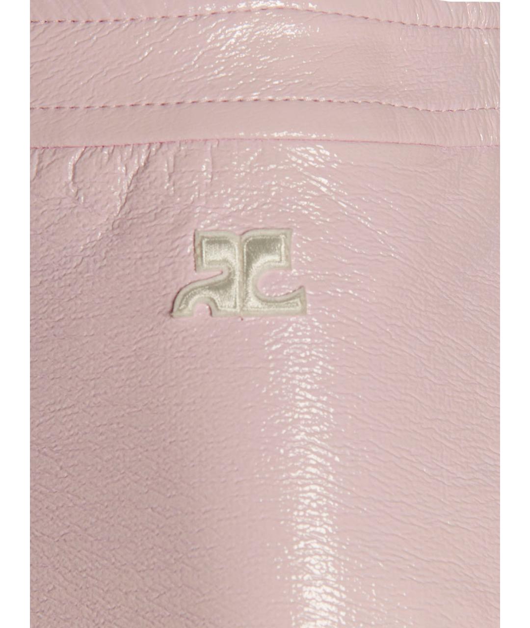 COURREGES Розовая хлопковая юбка мини, фото 4