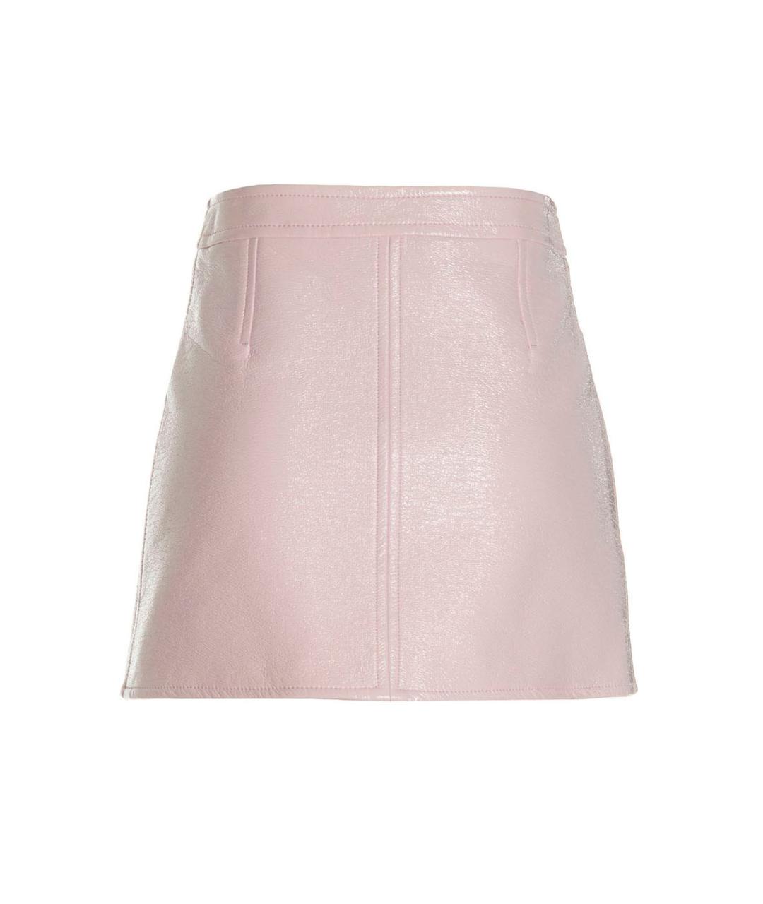 COURREGES Розовая хлопковая юбка мини, фото 2