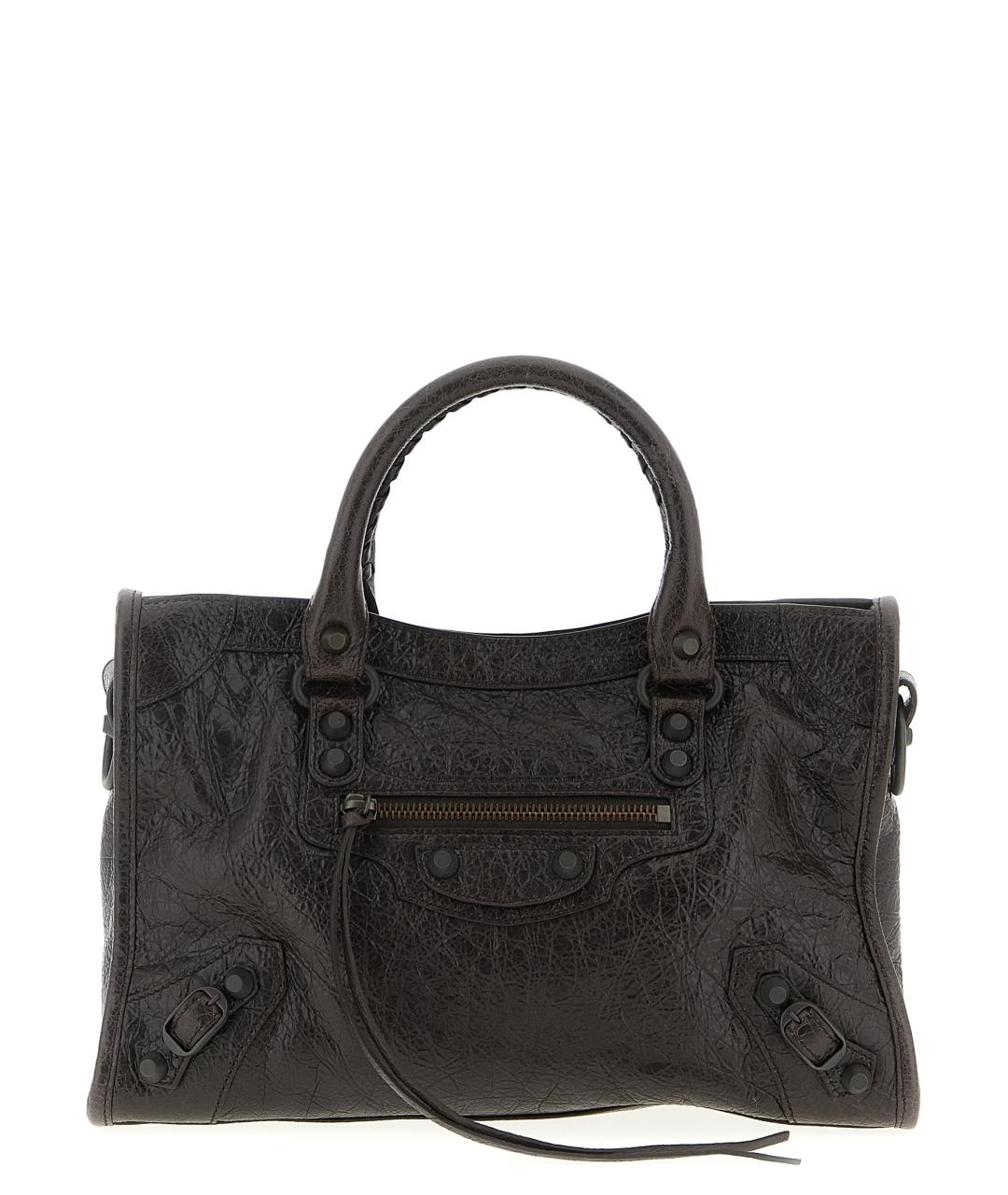BALENCIAGA Коричневая кожаная сумка тоут, фото 1