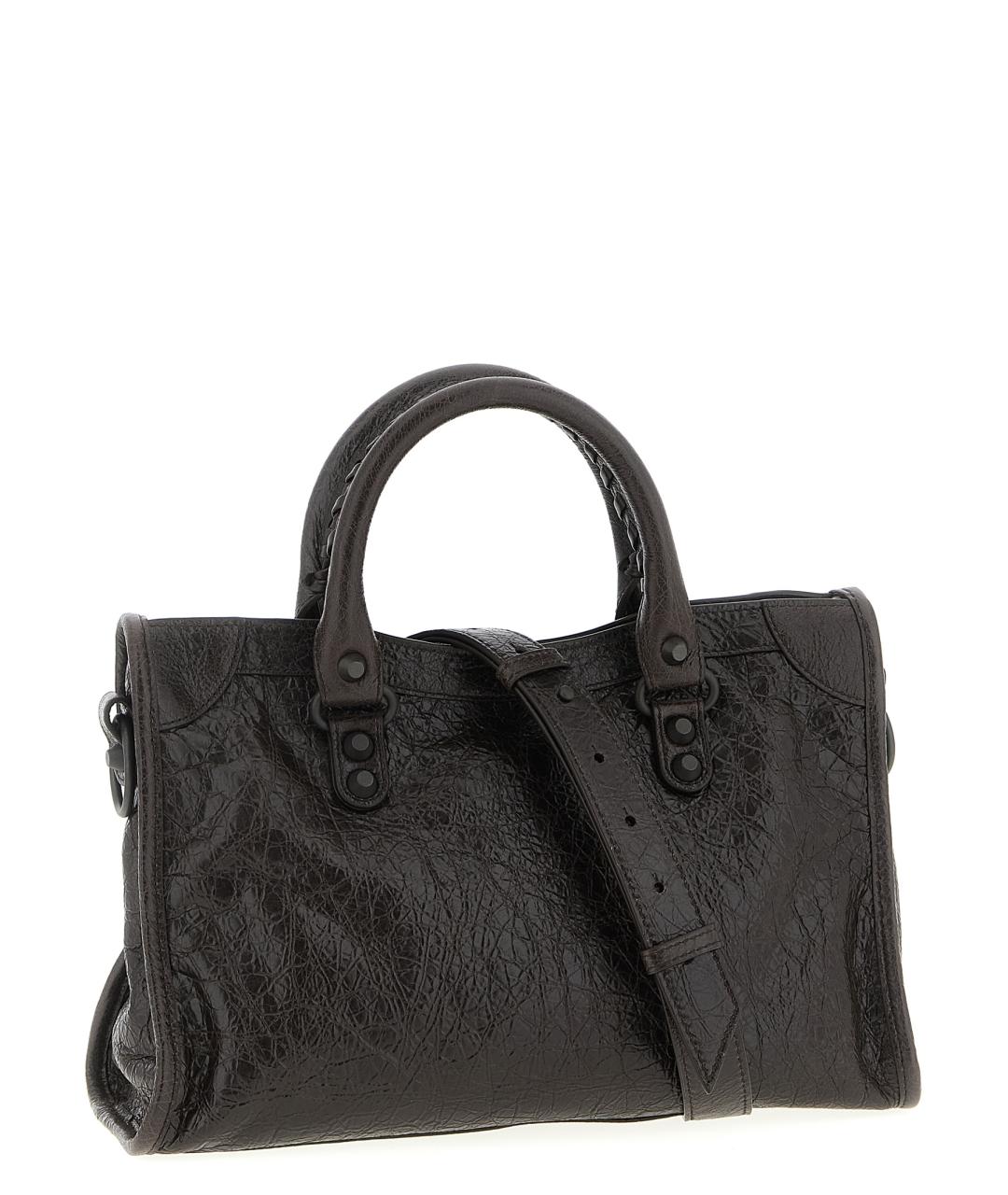 BALENCIAGA Коричневая кожаная сумка тоут, фото 2