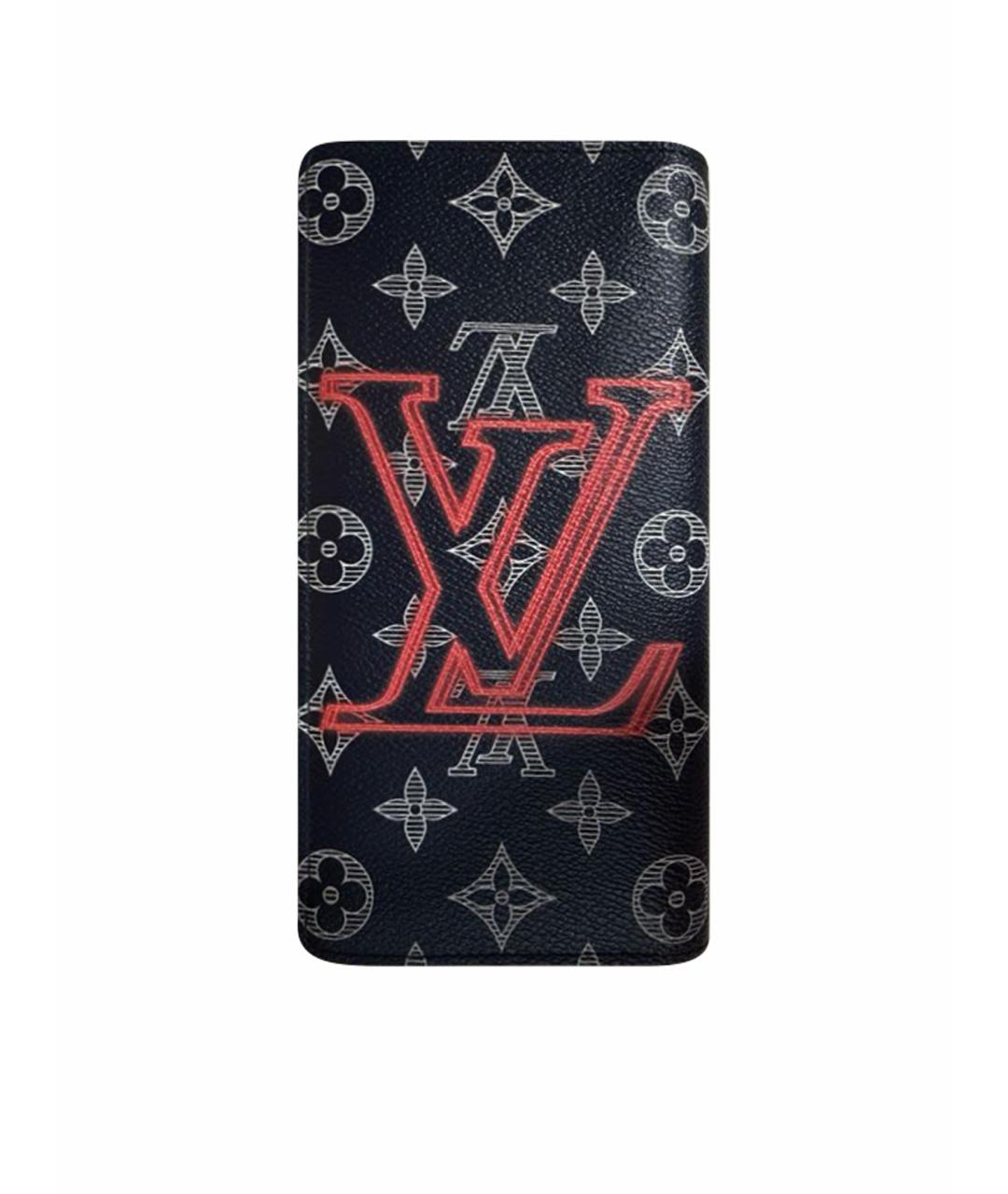 LOUIS VUITTON Темно-синий кожаный кошелек, фото 1