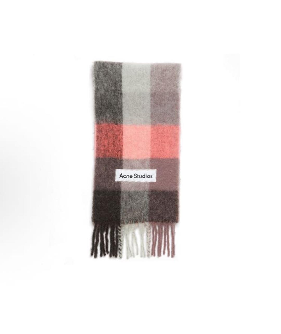 ACNE STUDIOS Розовый шерстяной шарф, фото 4