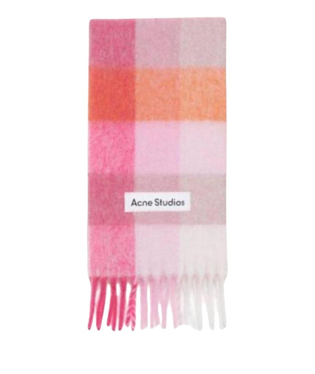 ACNE STUDIOS Розовый шерстяной шарф, фото 1