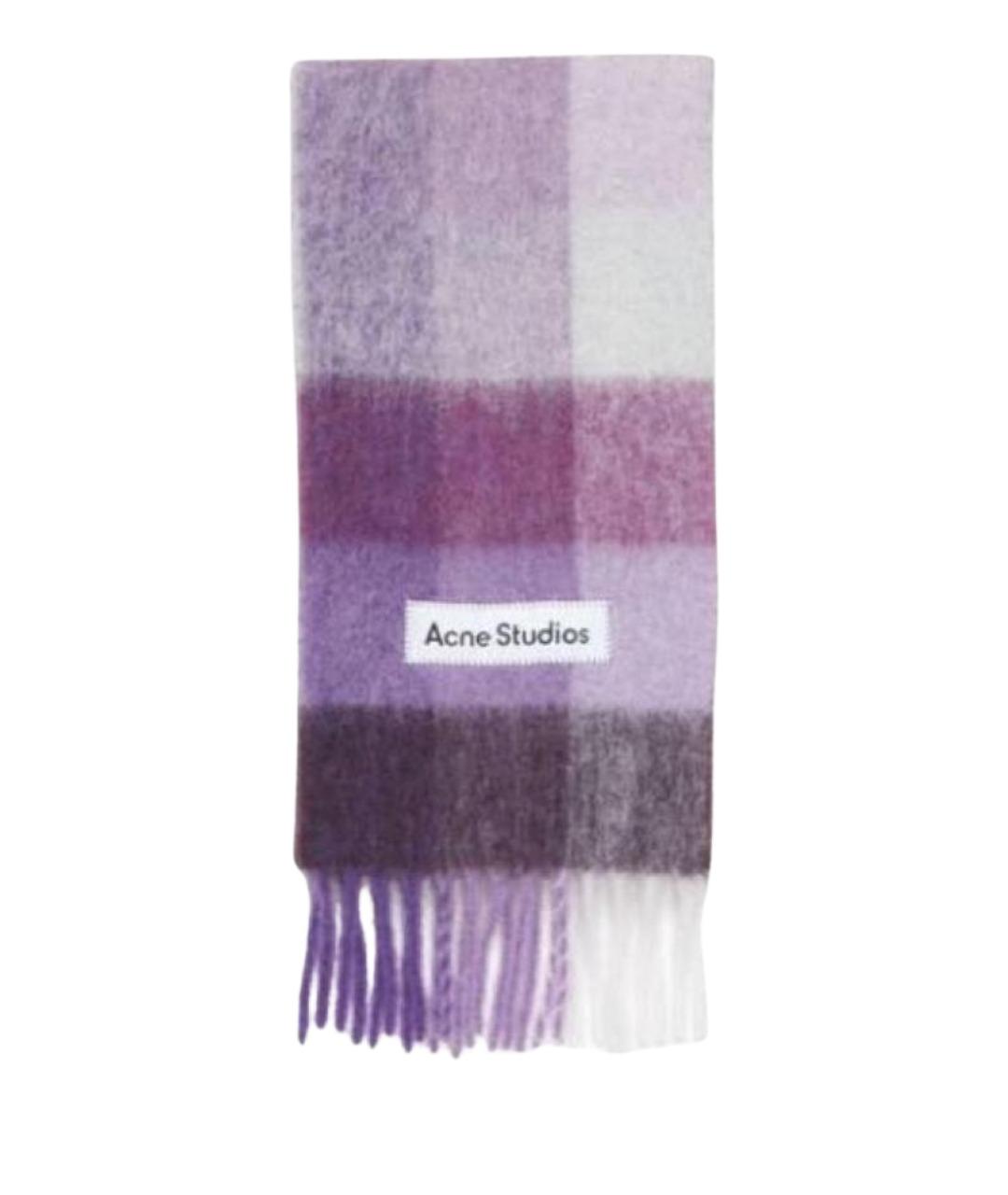 ACNE STUDIOS Фиолетовый шерстяной шарф, фото 1