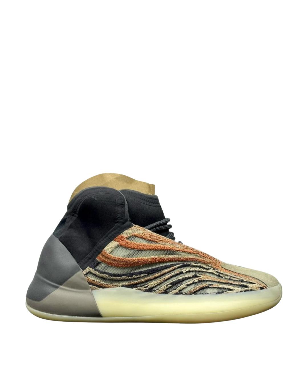 ADIDAS YEEZY Коричневые высокие кроссовки / кеды, фото 1