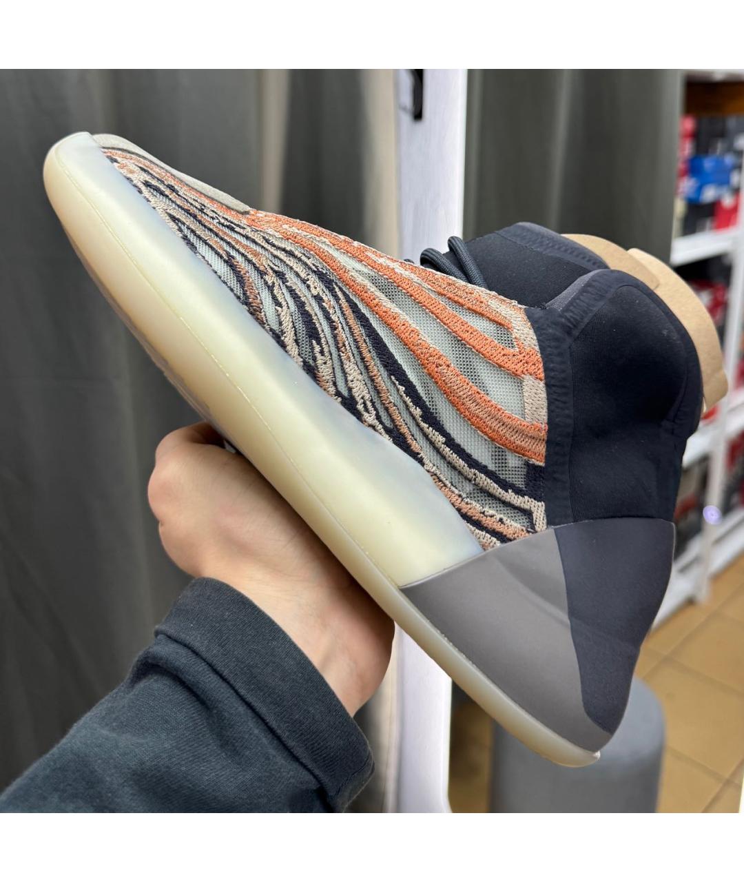 ADIDAS YEEZY Коричневые высокие кроссовки / кеды, фото 2