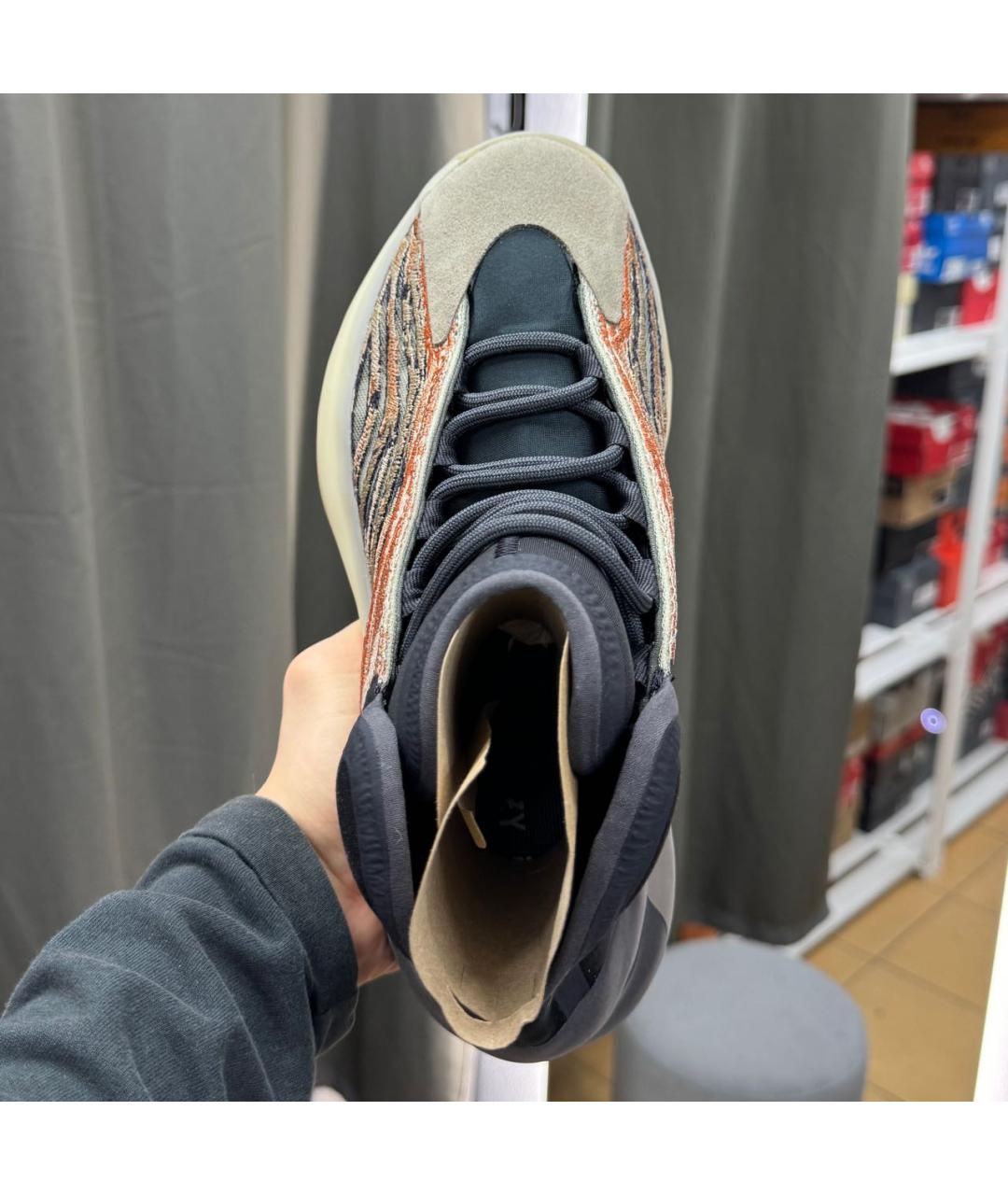 ADIDAS YEEZY Коричневые высокие кроссовки / кеды, фото 3