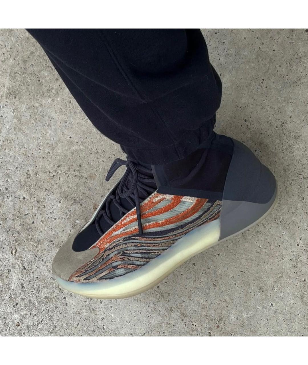ADIDAS YEEZY Коричневые высокие кроссовки / кеды, фото 8