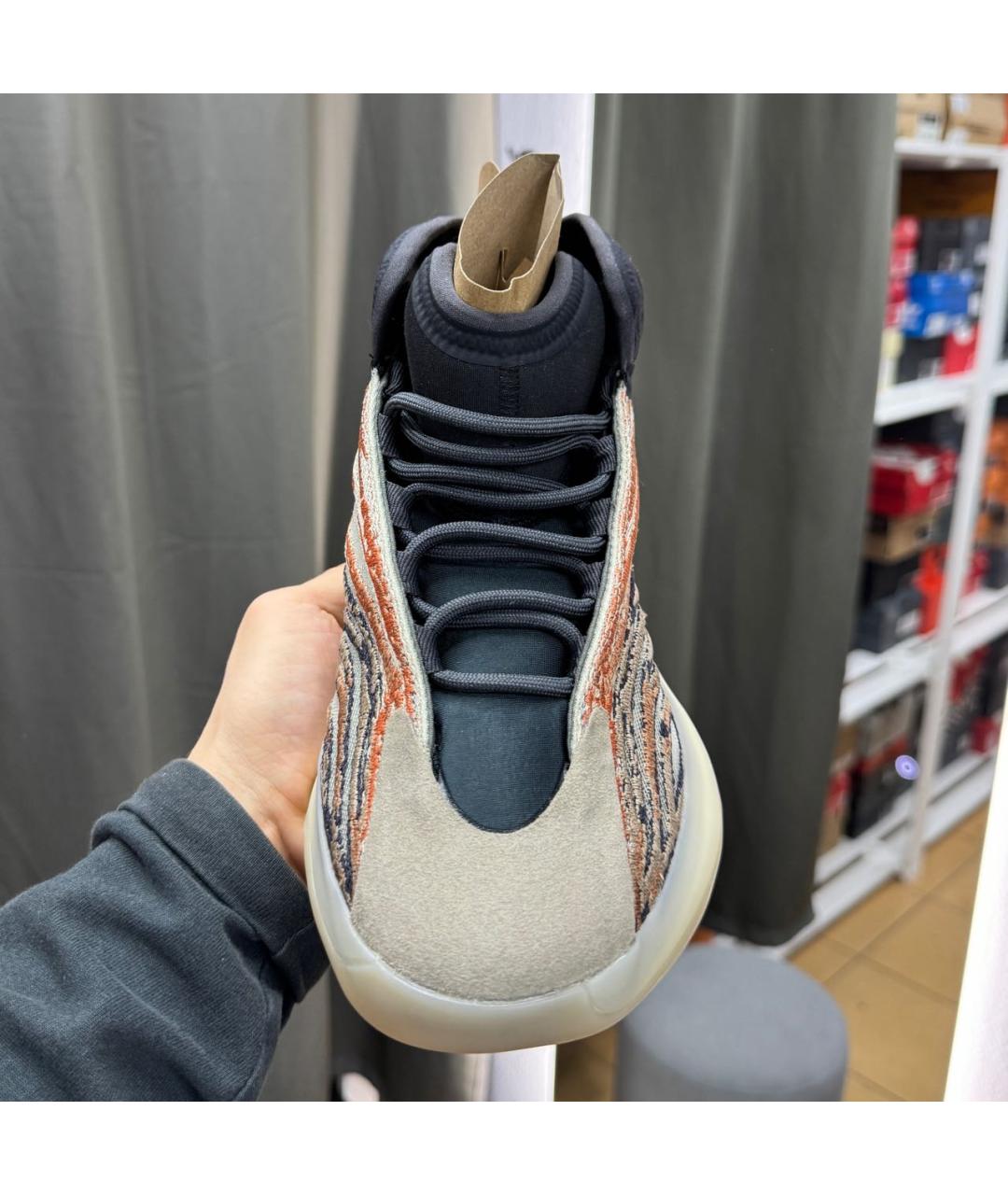 ADIDAS YEEZY Коричневые высокие кроссовки / кеды, фото 4