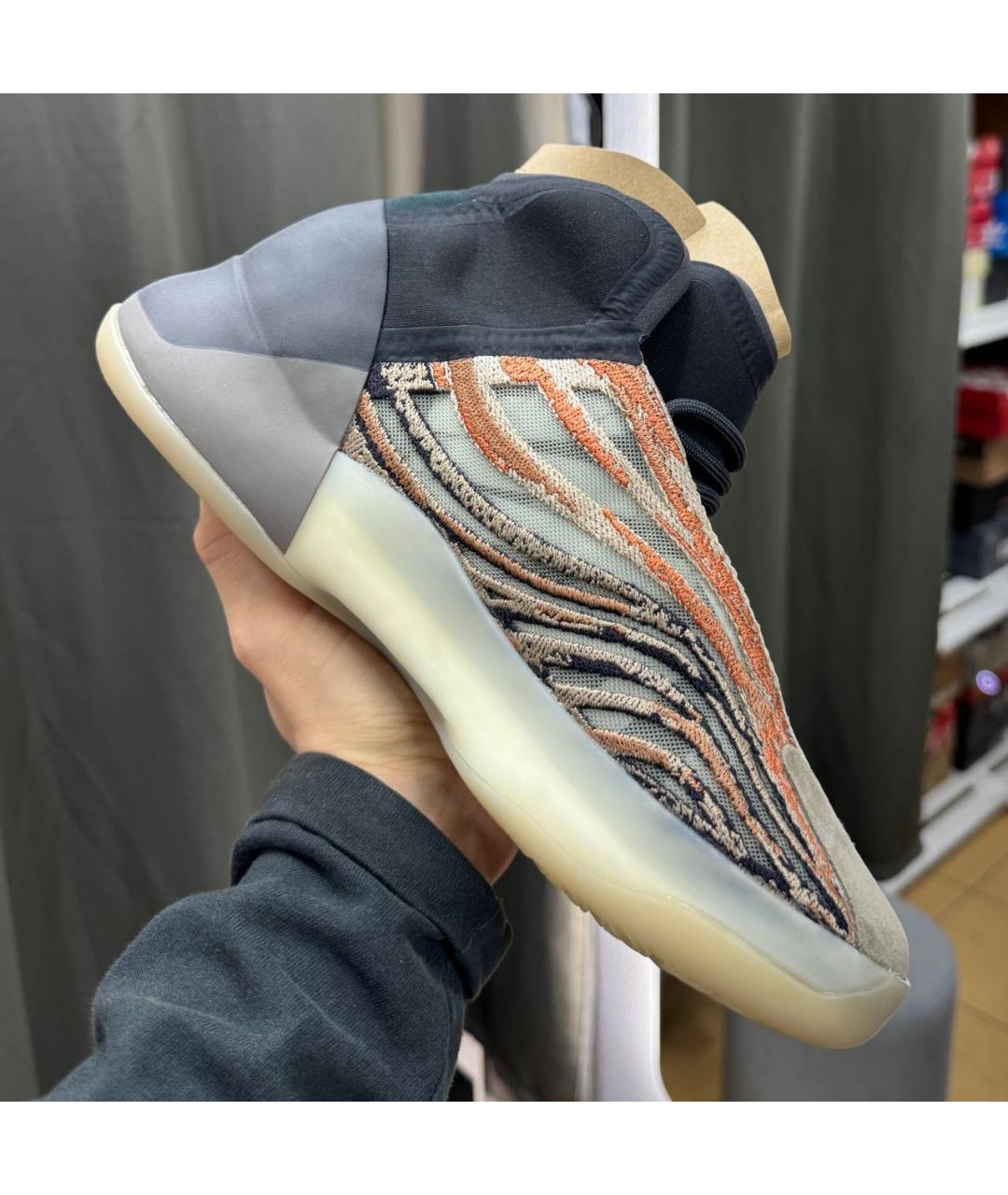 ADIDAS YEEZY Коричневые высокие кроссовки / кеды, фото 5