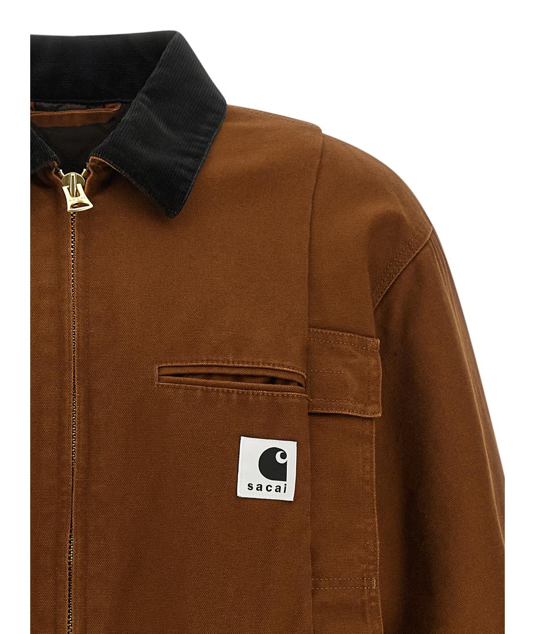 SACAI Коричневая хлопковая куртка, фото 3