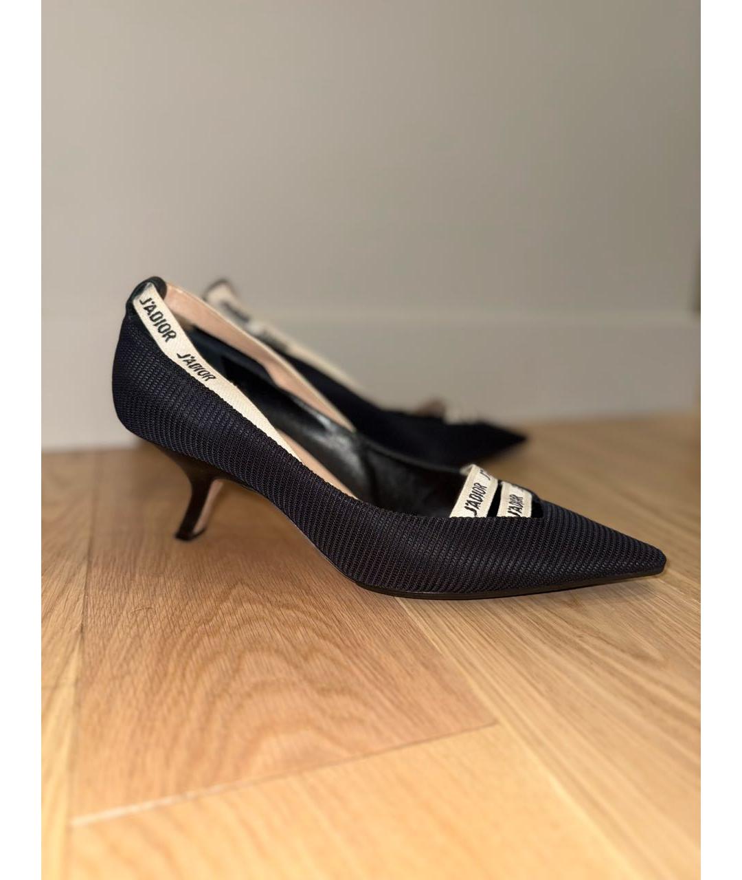 CHRISTIAN DIOR Черные текстильные туфли, фото 7