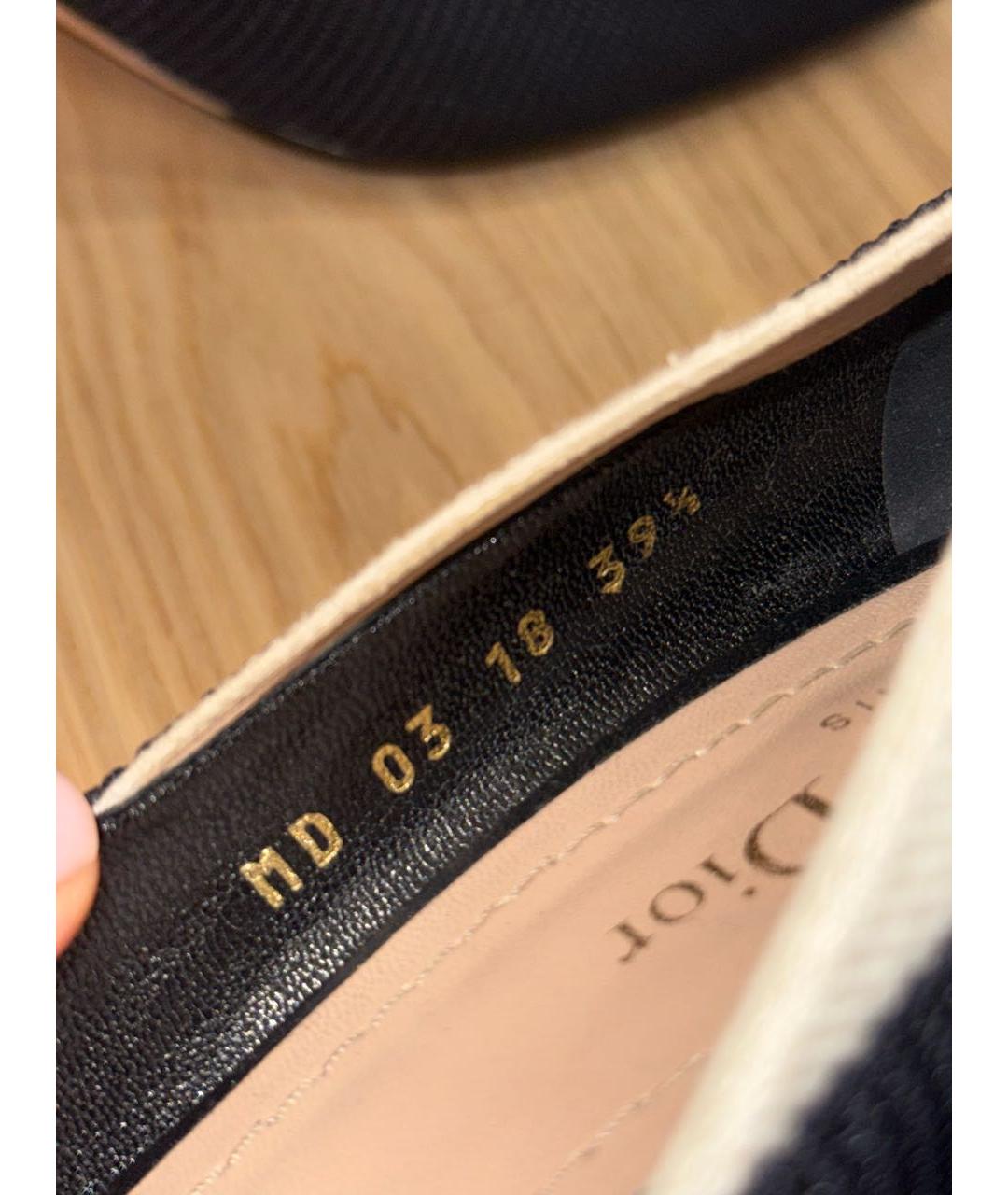 CHRISTIAN DIOR Черные текстильные туфли, фото 5