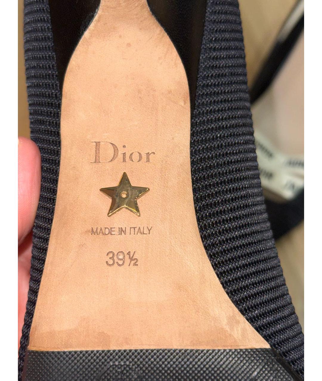 CHRISTIAN DIOR Черные текстильные туфли, фото 6