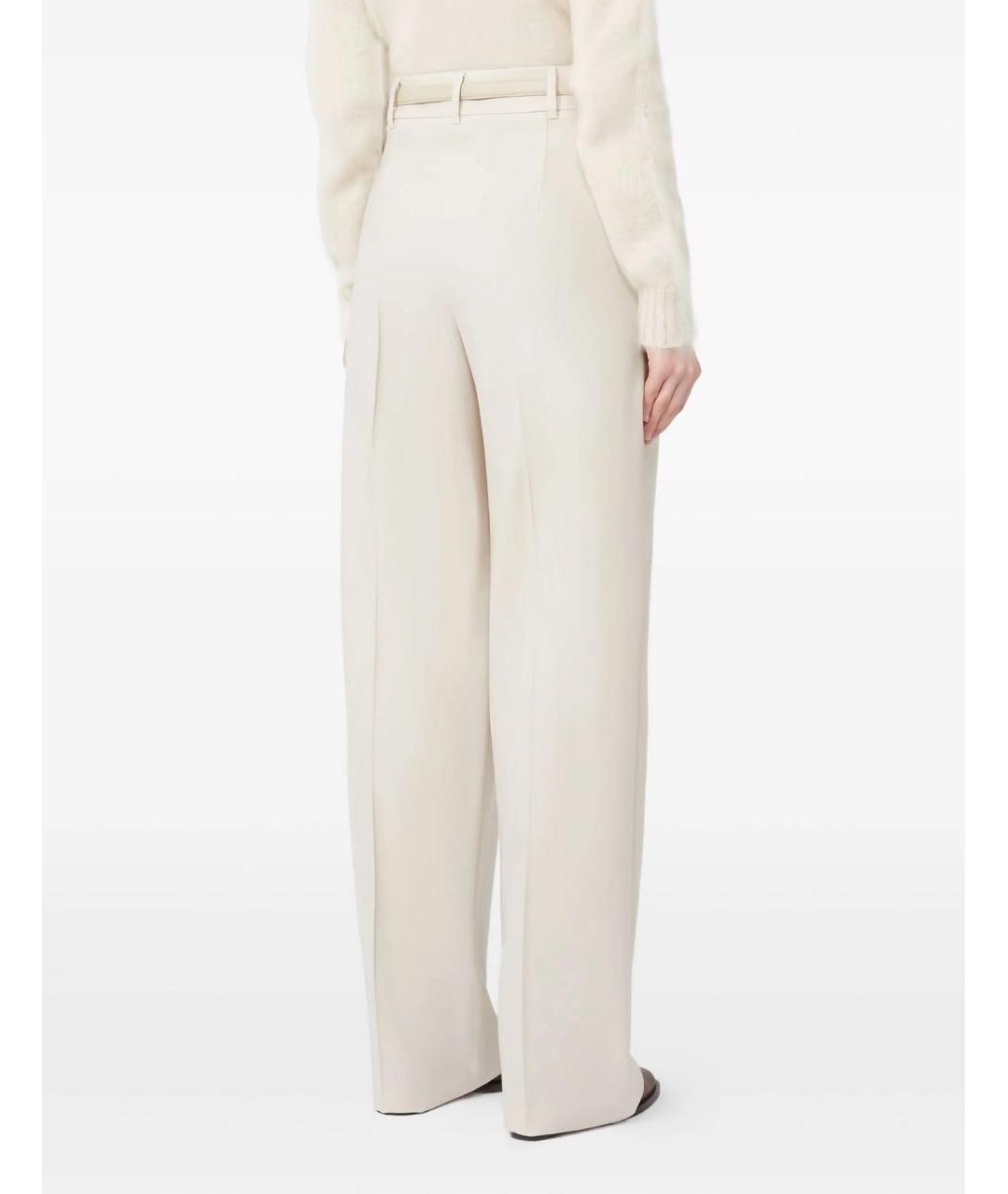 MAX MARA Бежевые брюки широкие, фото 4