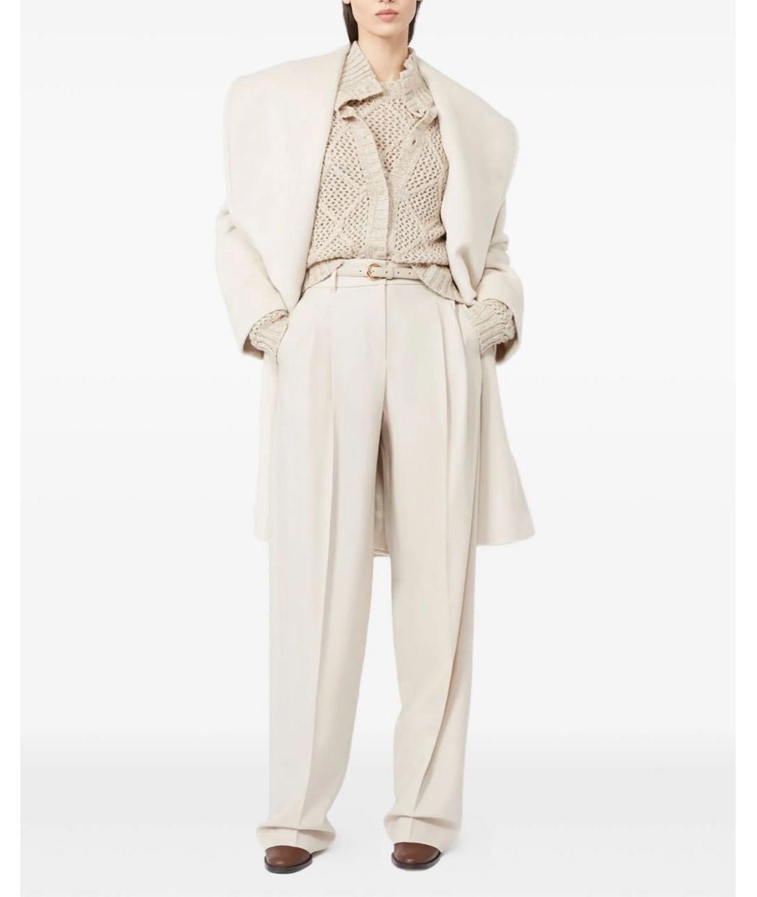MAX MARA Бежевые брюки широкие, фото 2