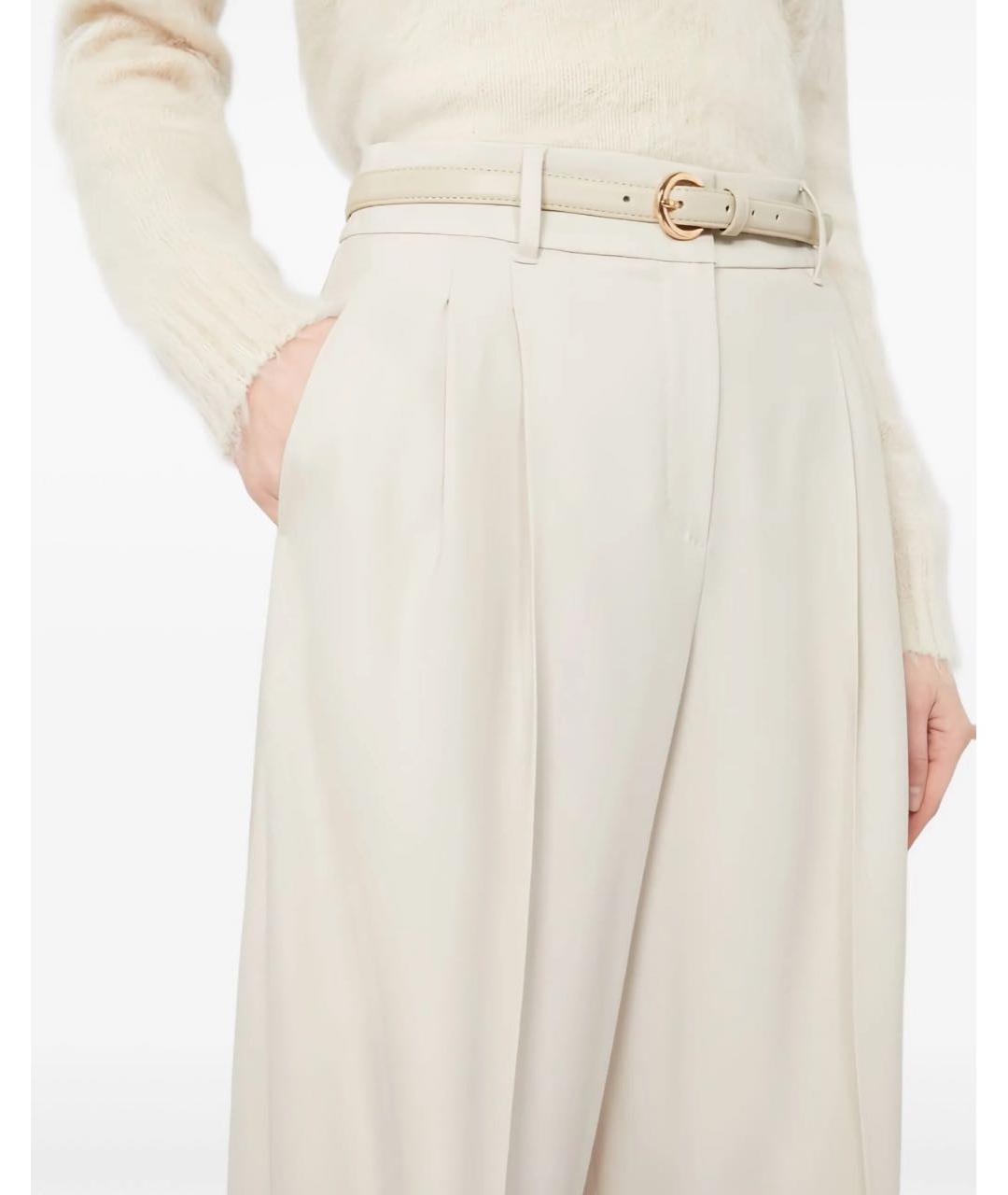 MAX MARA Бежевые брюки широкие, фото 5