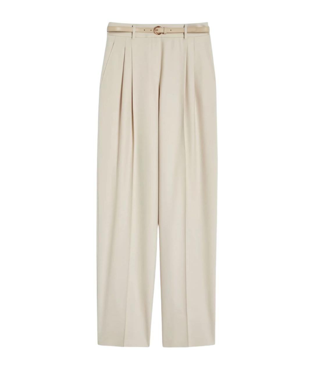 MAX MARA Бежевые брюки широкие, фото 1