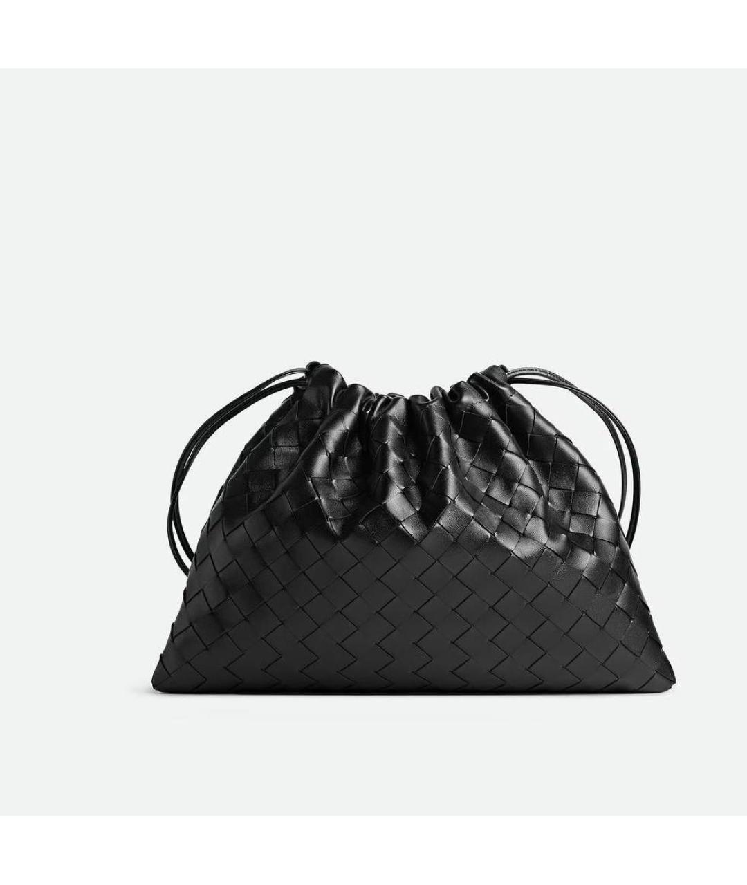 BOTTEGA VENETA Черная кожаная сумка с короткими ручками, фото 8