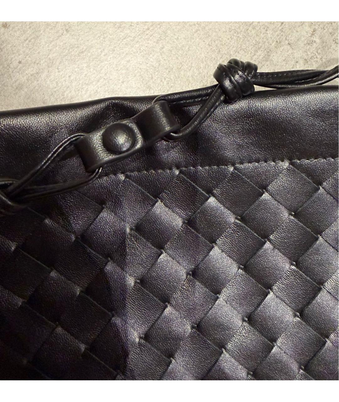 BOTTEGA VENETA Черная кожаная сумка с короткими ручками, фото 3