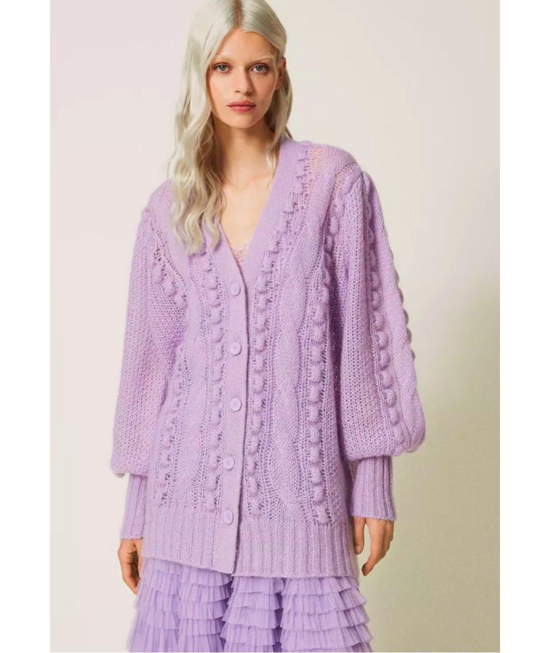 TWIN-SET Фиолетовый кардиган, фото 3