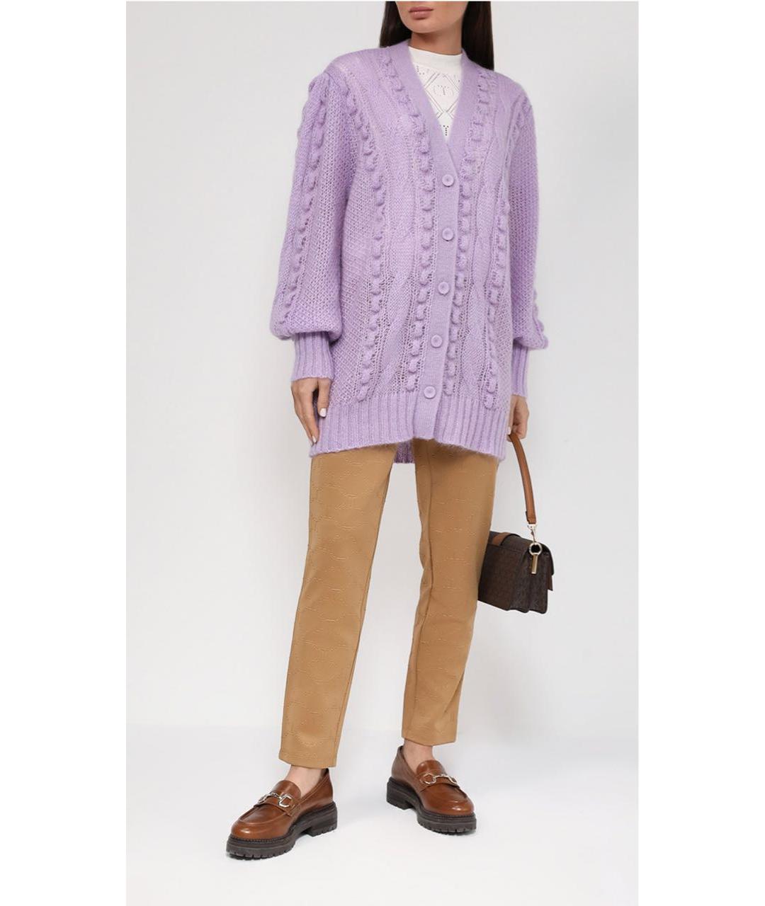 TWIN-SET Фиолетовый кардиган, фото 8