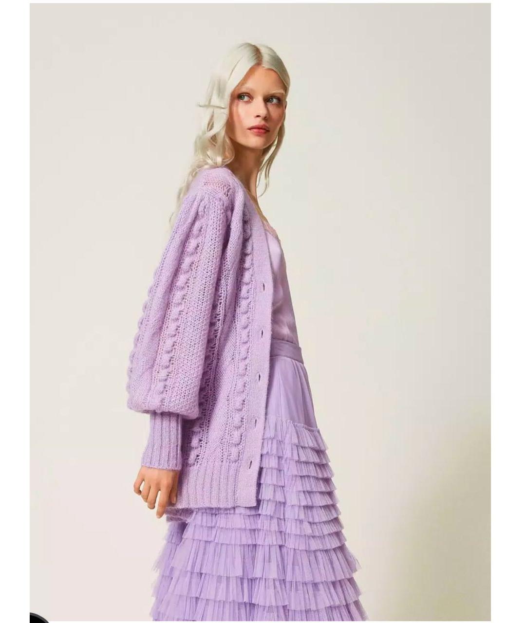 TWIN-SET Фиолетовый кардиган, фото 7