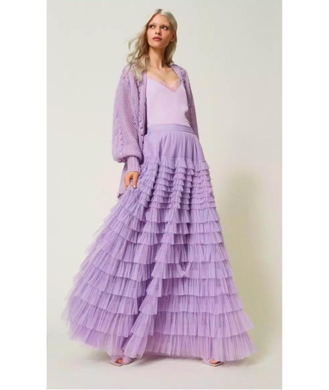 TWIN-SET Фиолетовый кардиган, фото 4