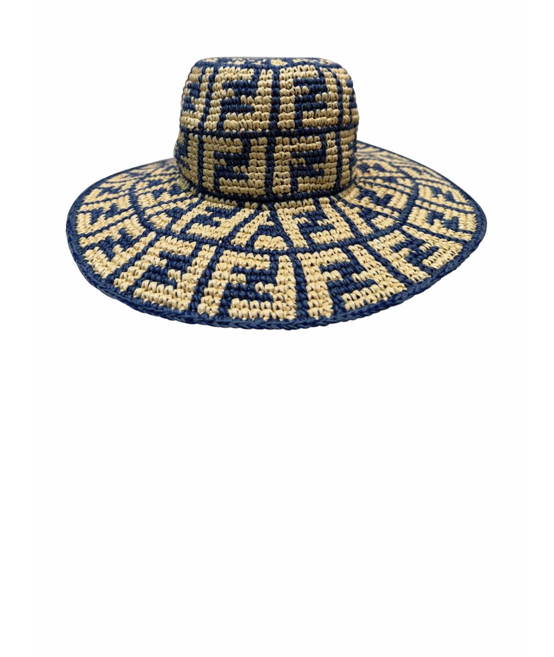 FENDI Бежевая хлопковая шляпа, фото 1