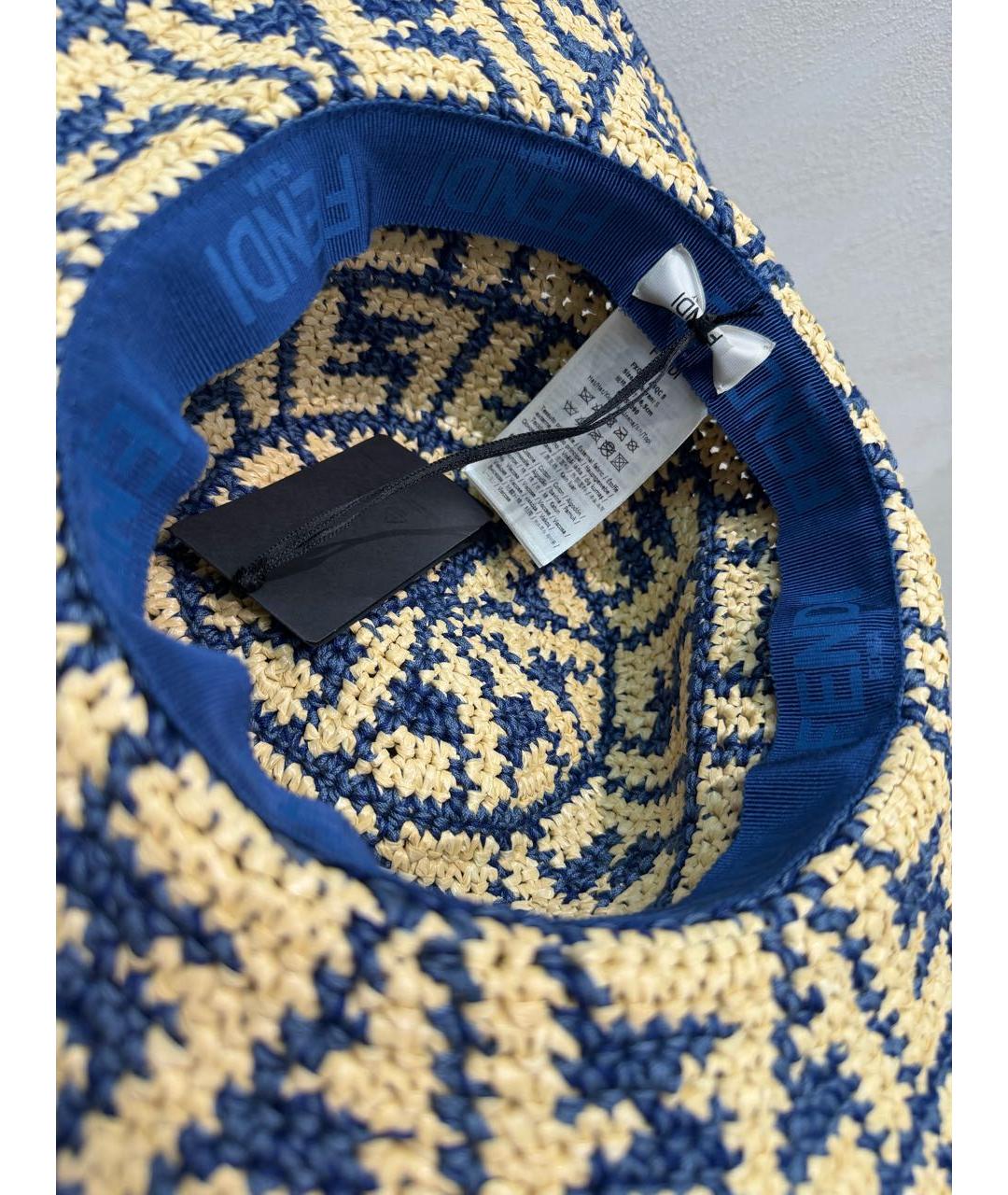 FENDI Бежевая хлопковая шляпа, фото 3