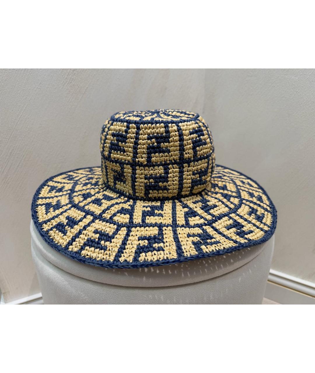 FENDI Бежевая хлопковая шляпа, фото 2