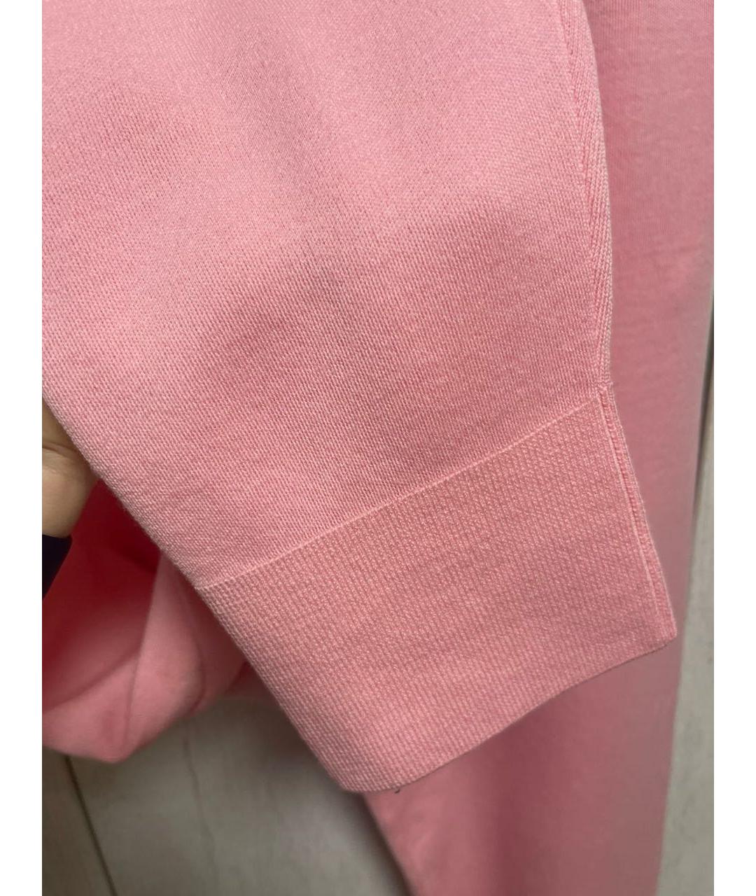 THE PANGAIA Розовые шерстяные прямые брюки, фото 3