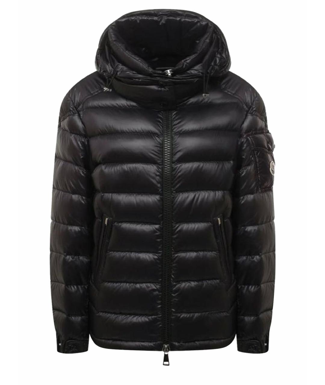 MONCLER Черный полиэстеровый пуховик, фото 8