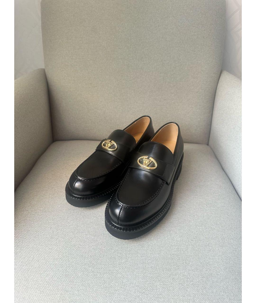VALENTINO Черные кожаные лоферы, фото 7