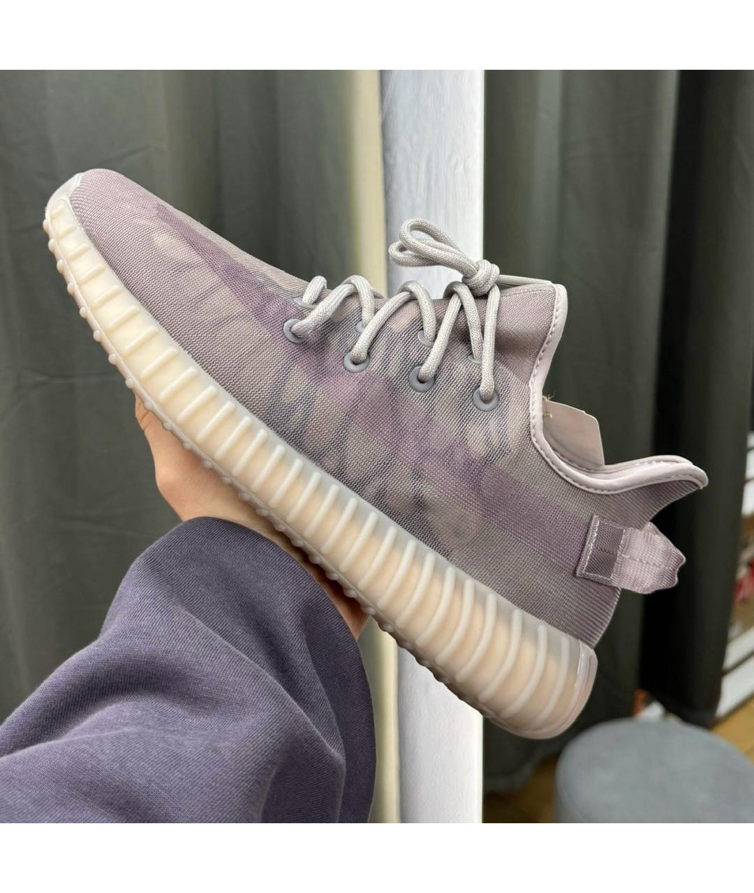 ADIDAS YEEZY Хаки текстильные низкие кроссовки / кеды, фото 2