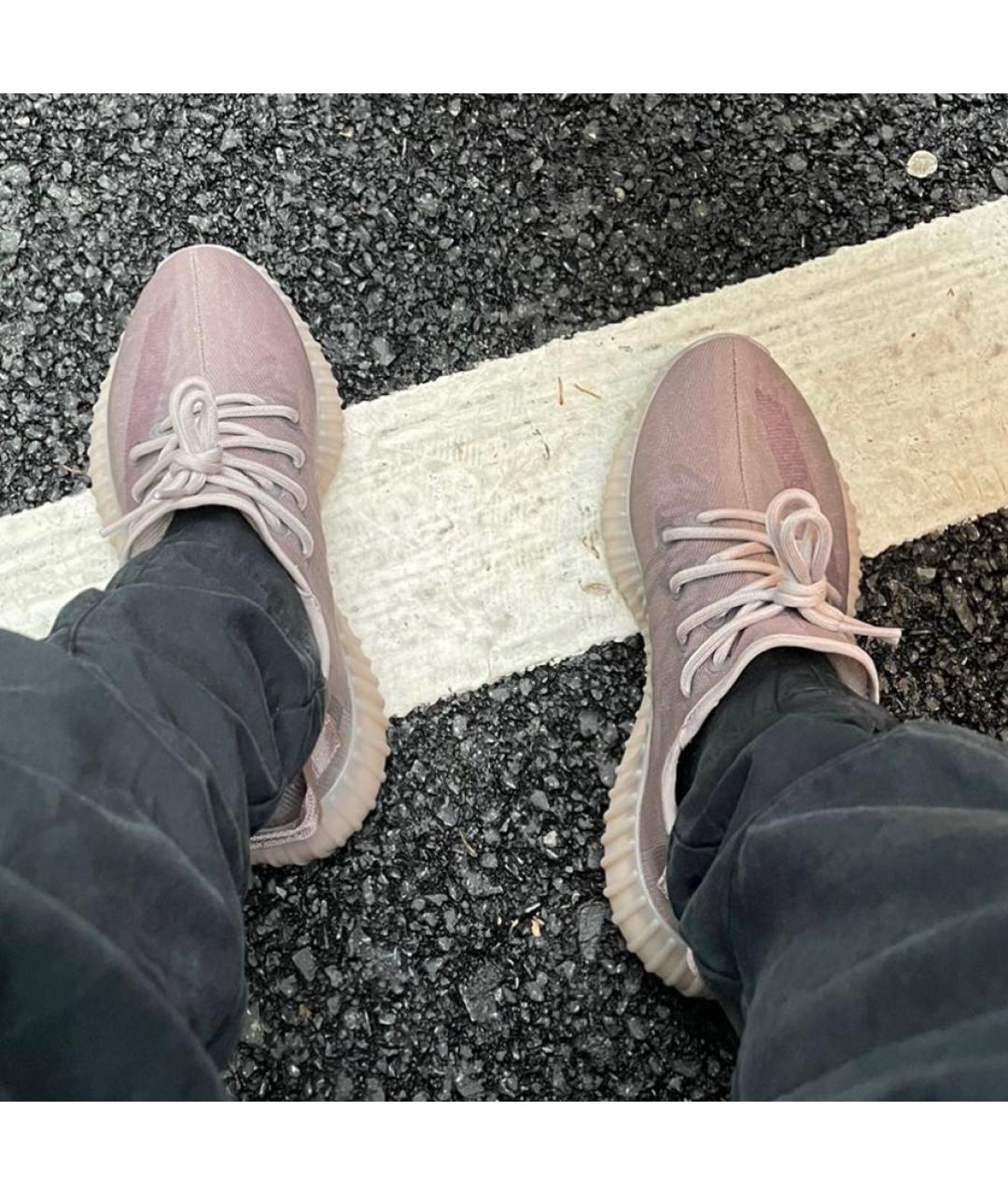 ADIDAS YEEZY Хаки текстильные низкие кроссовки / кеды, фото 8