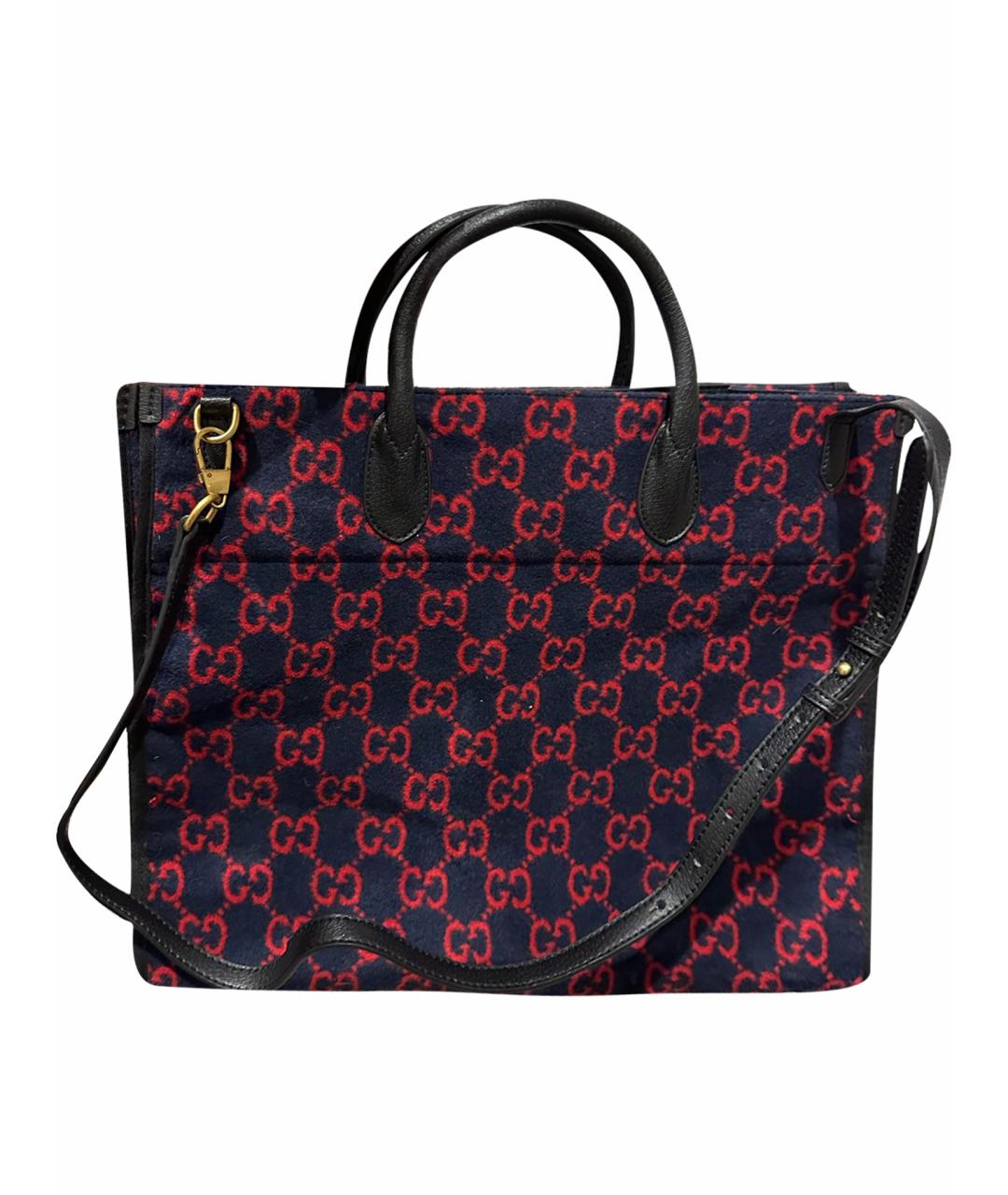 GUCCI Красная тканевая сумка с короткими ручками, фото 1