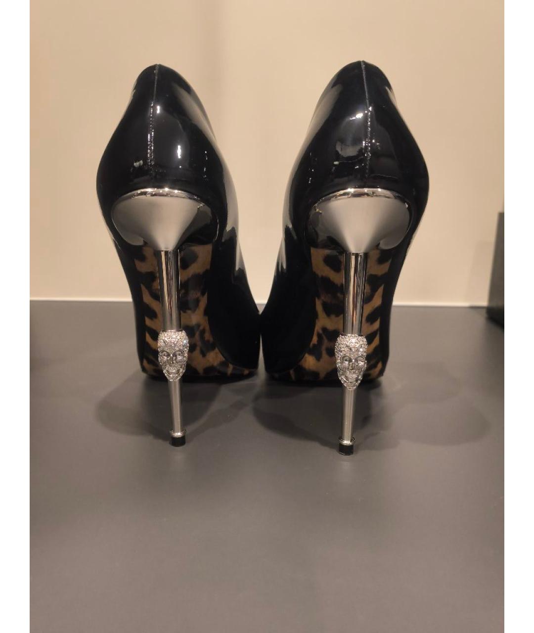 PHILIPP PLEIN Черные туфли из лакированной кожи, фото 4