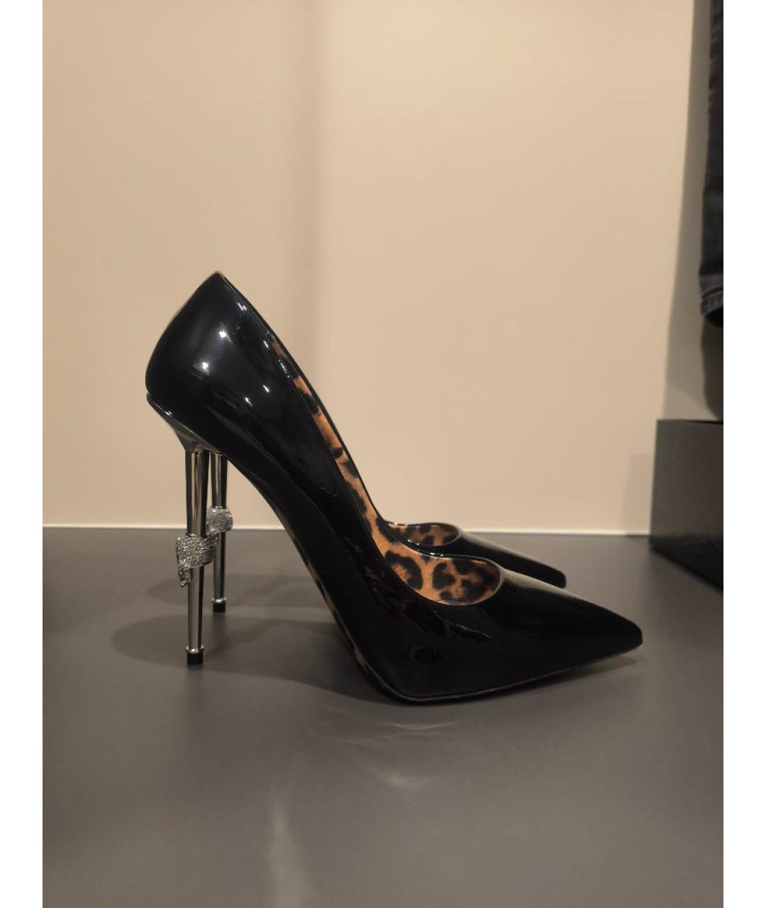 PHILIPP PLEIN Черные туфли из лакированной кожи, фото 6