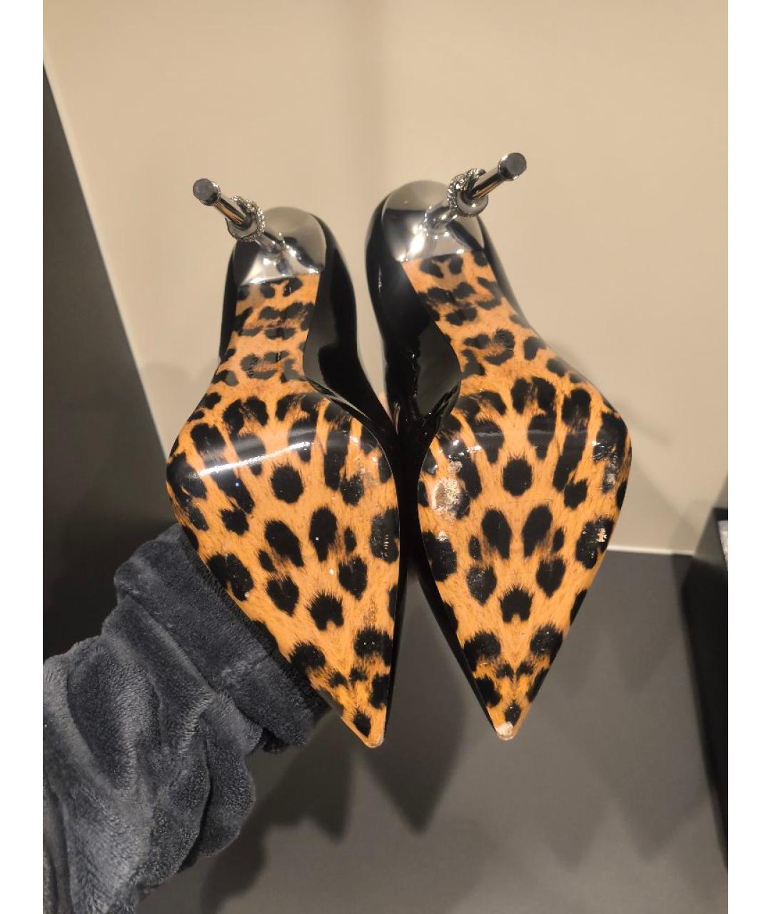 PHILIPP PLEIN Черные туфли из лакированной кожи, фото 5