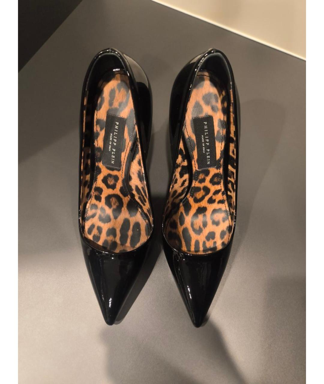 PHILIPP PLEIN Черные туфли из лакированной кожи, фото 3